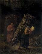Jean Francois Millet, Peasant Women Carrying Firewood